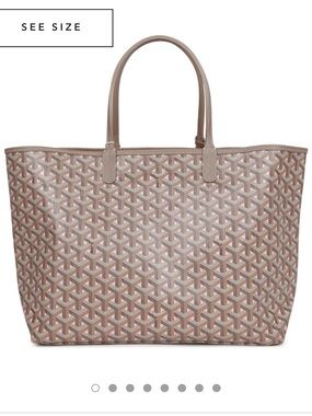 Goyard Goyardine Greige and Pink St. Louis PM Tote Bag Palladium Hardware